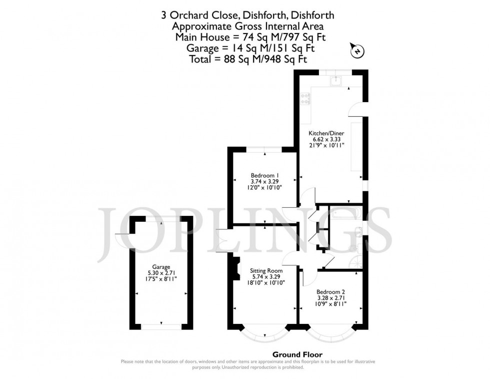 Floorplan for Orchard Close, Dishforth, Thirsk