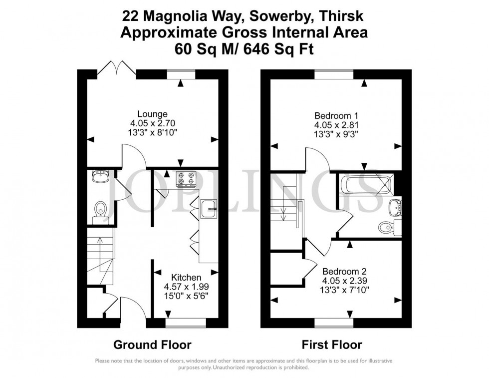 Floorplan for Magnolia Way, Sowerby, Thirsk